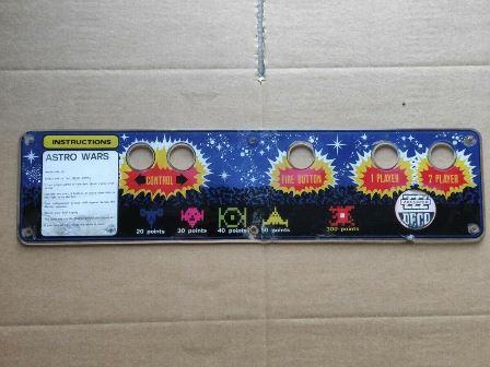 Zaccaria Astro Wars control panel overlay