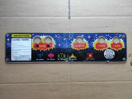 Zaccaria Astro Wars control panel overlay