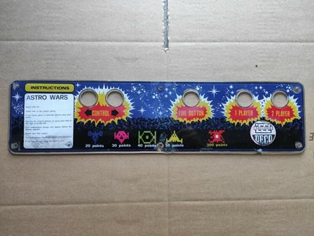 Zaccaria Astro Wars control panel overlay