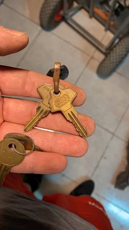 Zaccaria cabinet keys