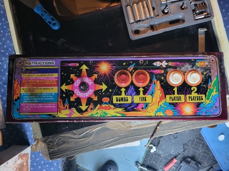 Restoration of a Zaccaria Scramble control panel overlay