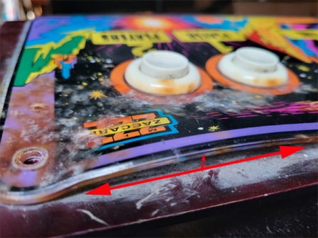 Restoration of a Zaccaria Scramble control panel overlay