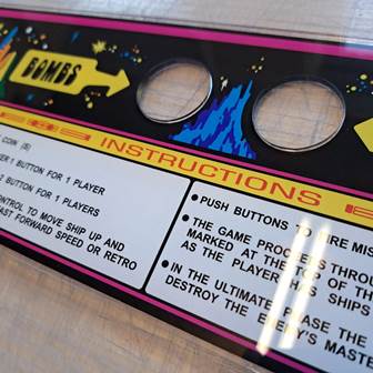 Reproduction Zaccaria Super Cobra control panel overlay