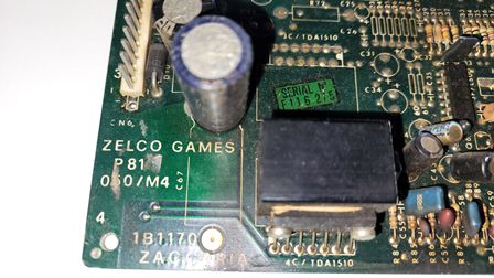 Zaccaria Pinball Champ 1B1170 sound PCB