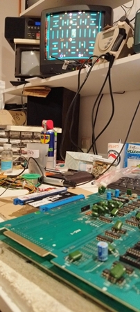 Bootleg Pac-man game PCB converted to Zaccaria Eyes