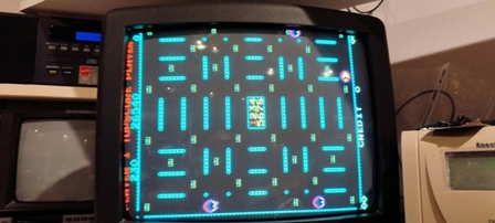 Bootleg Pac-man game PCB converted to Zaccaria Eyes