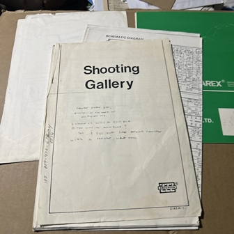 Zaccaria Shooting Gallery manual packet