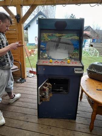 Converted Zaccaria Frogger upright